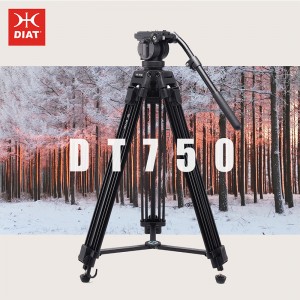 DIAT neue DT750 Videokamera Unterstützung Stativ drei Abschnitte 1,7 Meter hoch DSLR Hochleistungsstativ